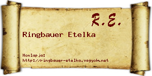 Ringbauer Etelka névjegykártya